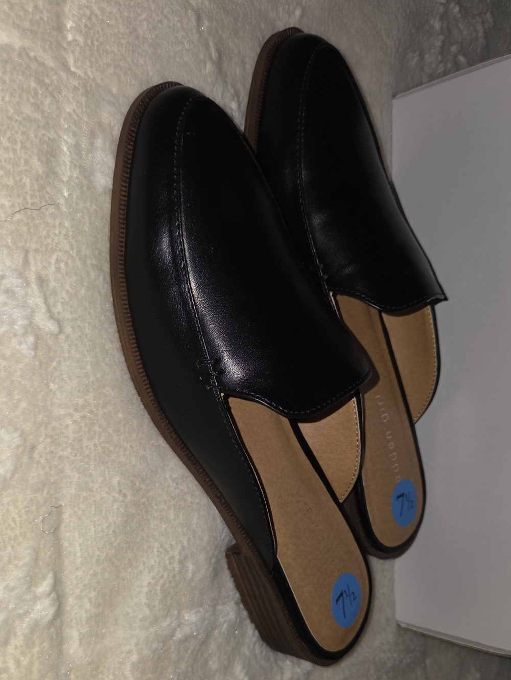 NWOT Madden Girl Slip-On Leather Mules